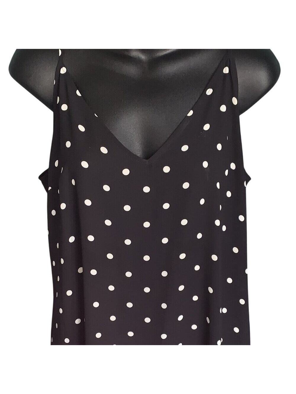 White House Black Market Sleepwear Women's Med Black & White Polka Dot